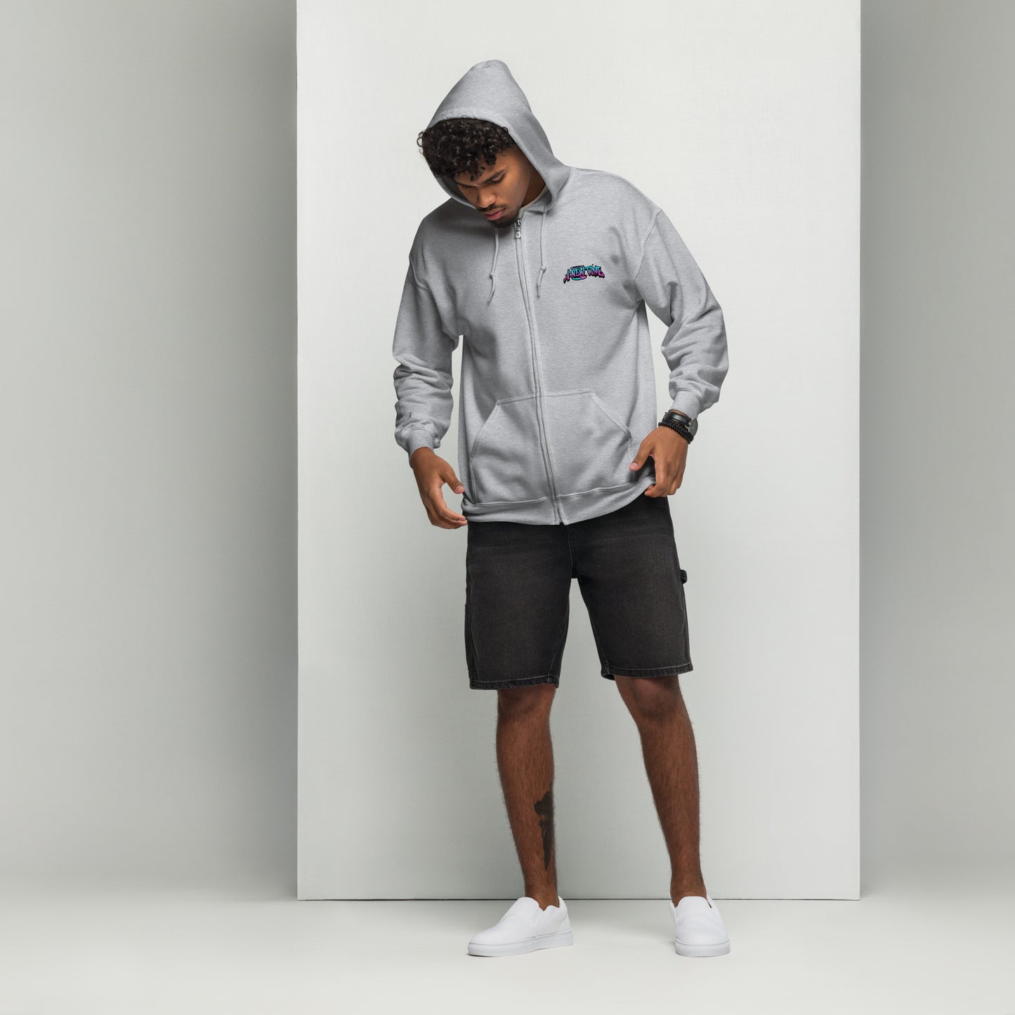 Beware Cat Zip Hoodie